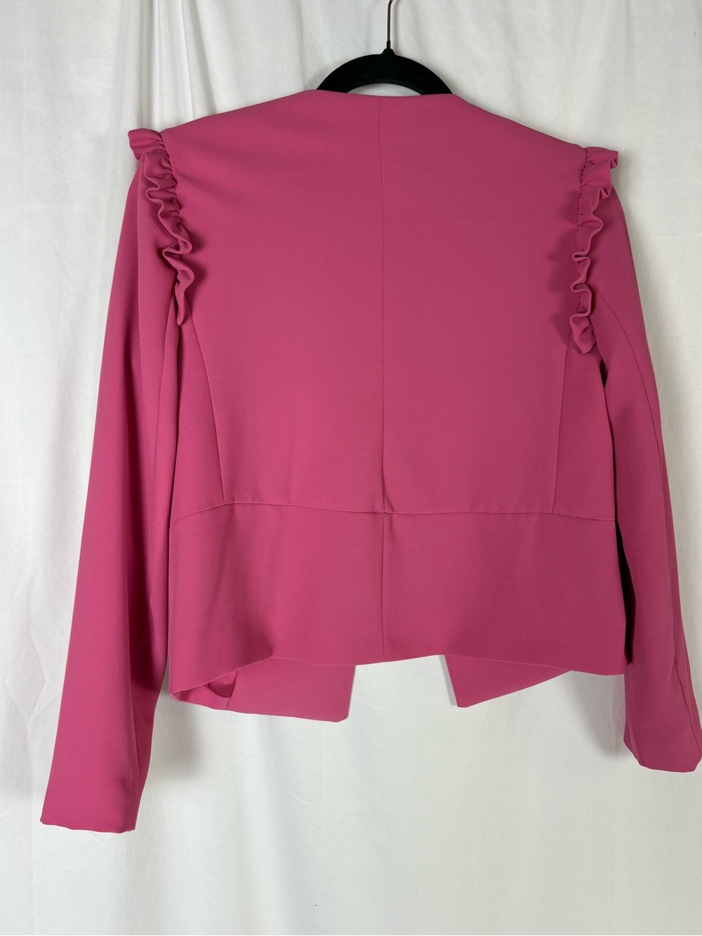 Mango Pink Ruffle-Shoulder Blazer - Picture 6 of 7
